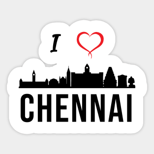 I love Chennai Tamilnadu India Sticker